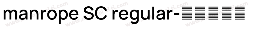 manrope SC regular字体转换
